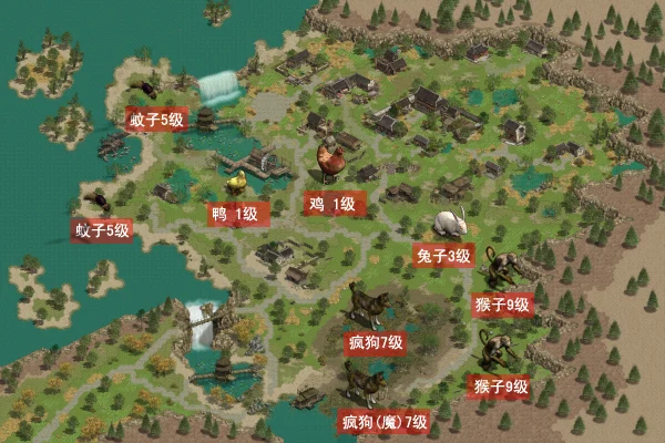 原站留存的游戏村落风景