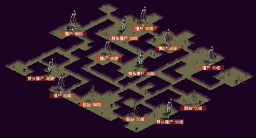 白骨洞一层地图